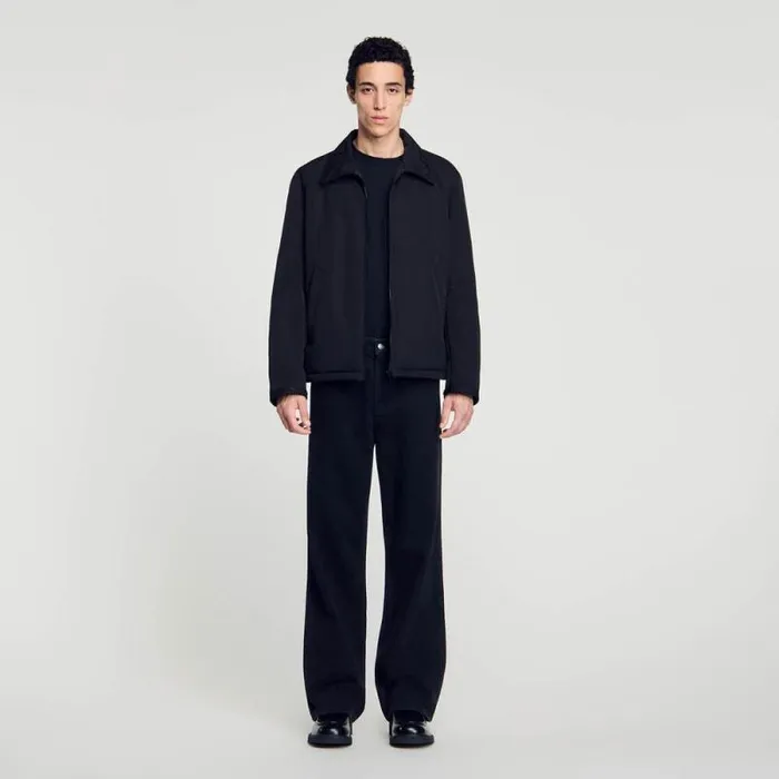 Jackets Men SANDRO Quilted Zip Jacket Black