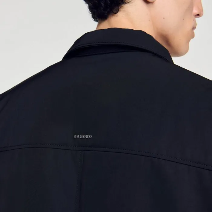 Jackets Men SANDRO Quilted Zip Jacket Black