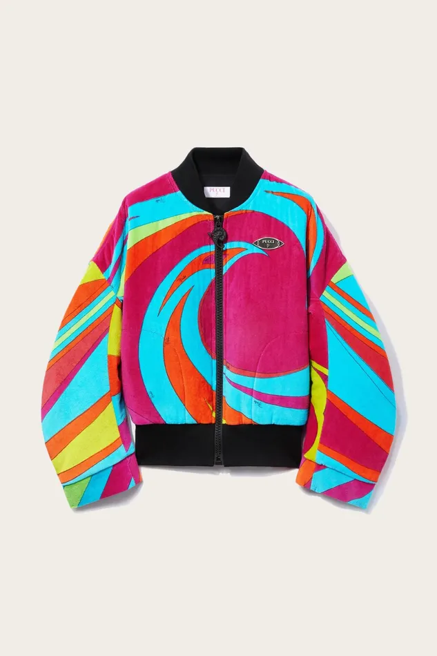 Jackets Women PUCCI CigniPrint Velvet Bomber Jacket