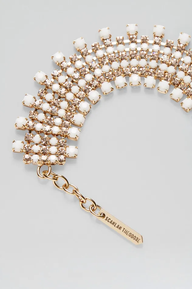 Jewelry Women Scanlan Theodore OPAL STRASS BRACELET CHALK Jewelry Women Scanlan Theodore OPAL STRASS BRACELET CHALK