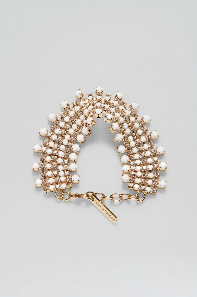 Jewelry Women Scanlan Theodore OPAL STRASS BRACELET CHALK Jewelry Women Scanlan Theodore OPAL STRASS BRACELET CHALK