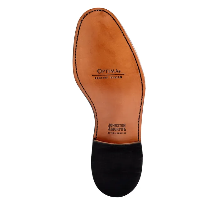 Johnston and Murphy Melton Cap Toe Black Calfskin Men Shoes