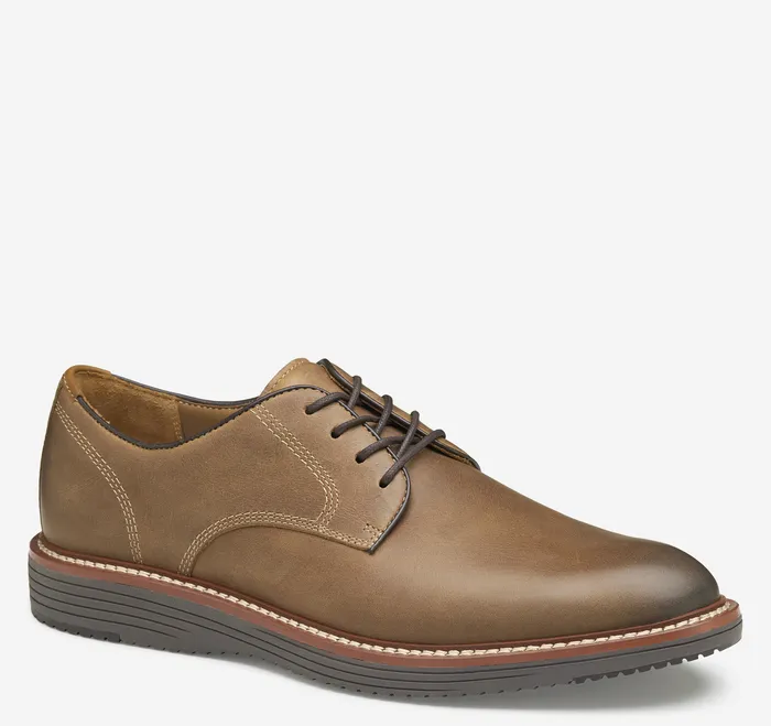 Johnston and Murphy Upton Plain Toe Tan Oiled Full Grain Men Shoes