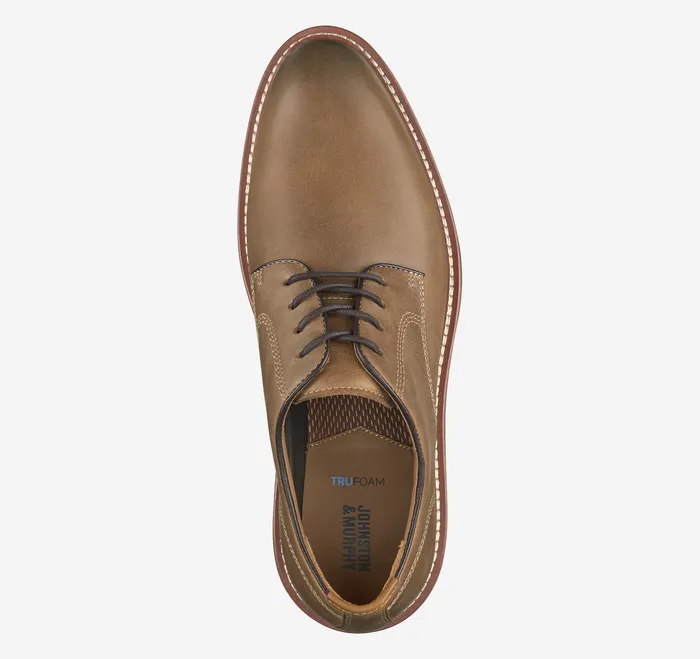 Johnston and Murphy Upton Plain Toe Tan Oiled Full Grain Men Shoes