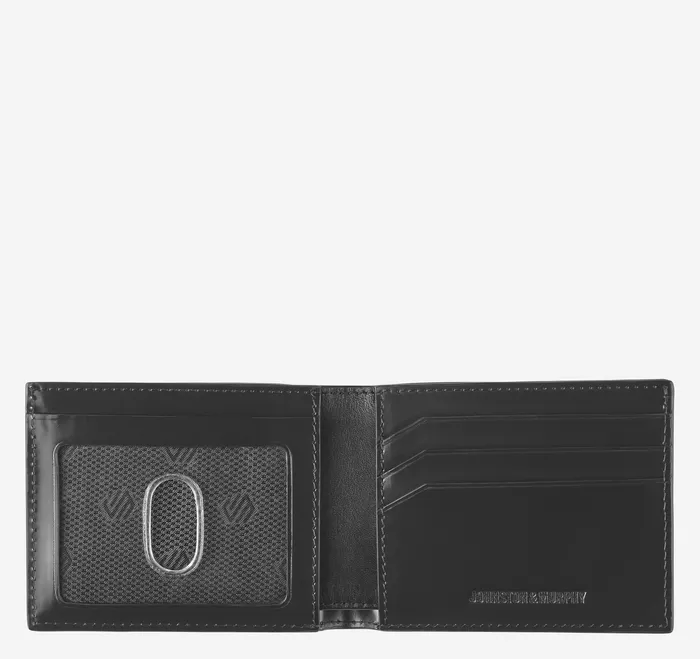 Johnston and Murphy Wallets Men Hudson Billfold Black BrushOff