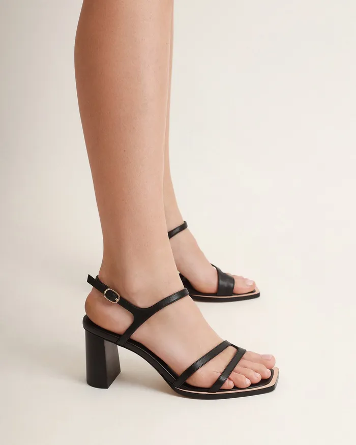 jomercer HIGH SANDALS Women Casey high heel sandal black leather