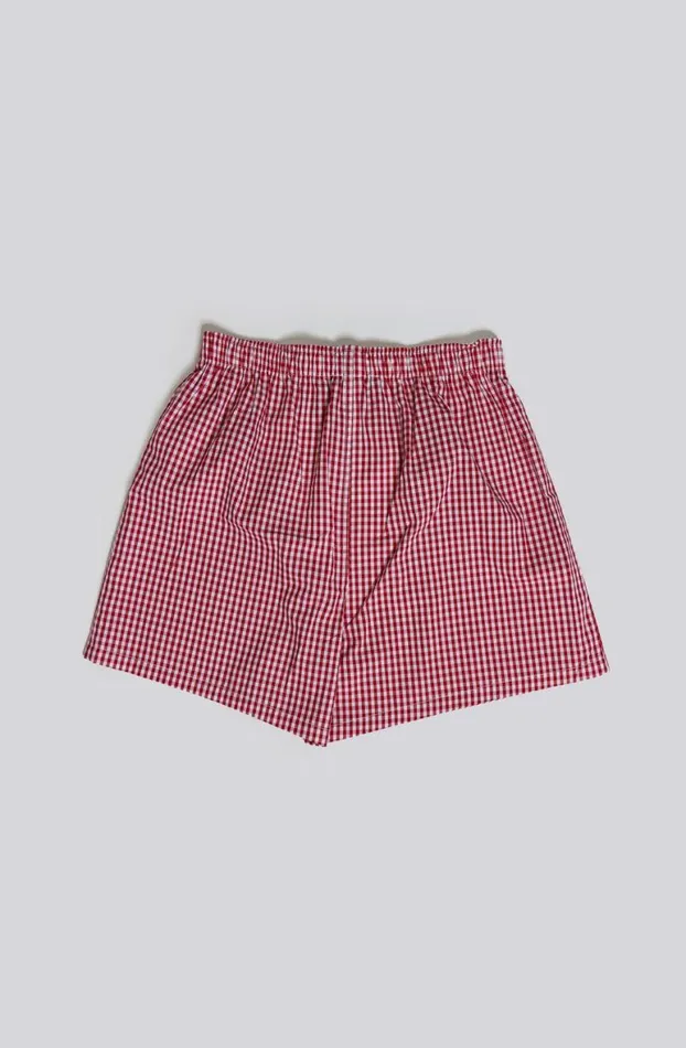 Jorts and Shorts Men Jaded London Red Gingham Printed Boxer