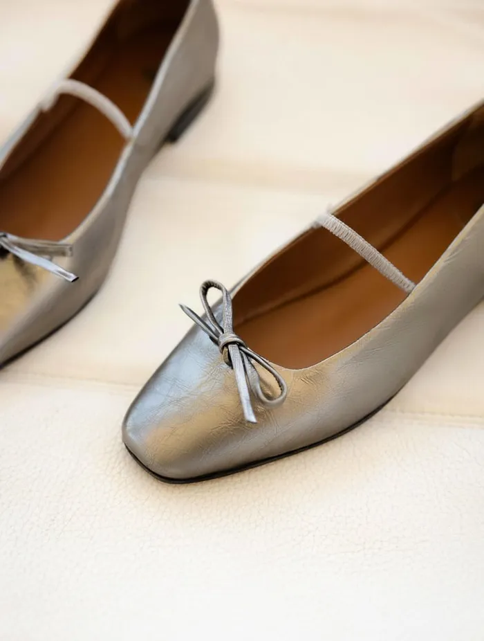 Kaa Cosmic Silver Women Bobbies Ballet Flats Kaa Cosmic Silver Women Bobbies Ballet Flats