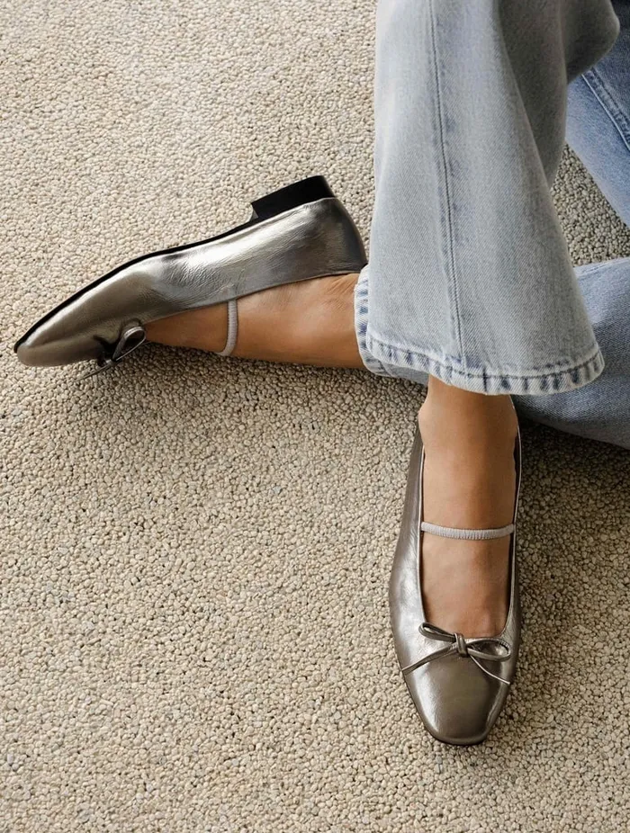 Kaa Cosmic Silver Women Bobbies Ballet Flats Kaa Cosmic Silver Women Bobbies Ballet Flats