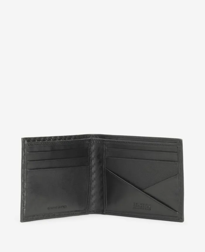 Kenneth Cole Bags and Belts Men Carbon Fiber Slimfold Wallet Black