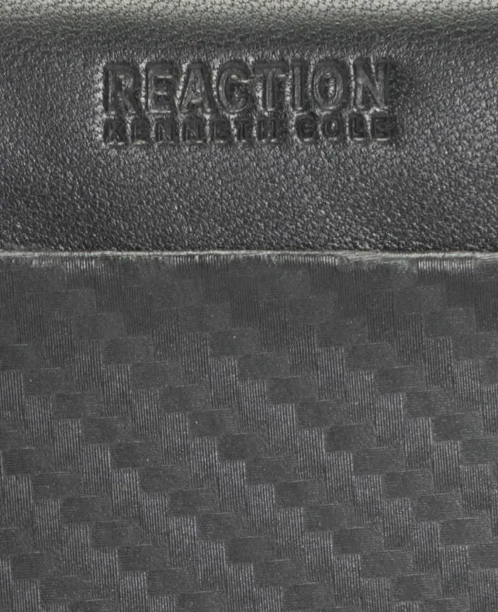 Kenneth Cole Bags and Belts Men Carbon Fiber Slimfold Wallet Black