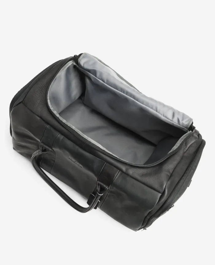 Kenneth Cole Bags and Belts Men Leather Duffel Bag Black