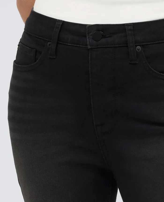 Kenneth Cole Denim Women High Rise Cropped Kick Flare Denim Jeans Blue