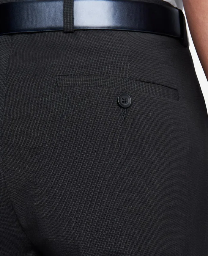 Kenneth Cole Dress Pants Men Stretch Mini Grid SlimFit TECHNICOLE Dress Pant Black Kenneth Cole Dress Pants Men Stretch Mini Grid SlimFit TECHNICOLE Dress Pant Black