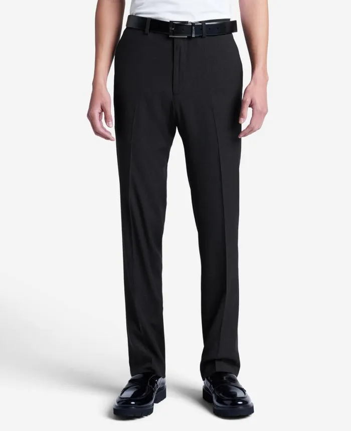 Kenneth Cole Dress Pants Men Stretch Mini Grid SlimFit TECHNICOLE Dress Pant Black Kenneth Cole Dress Pants Men Stretch Mini Grid SlimFit TECHNICOLE Dress Pant Black