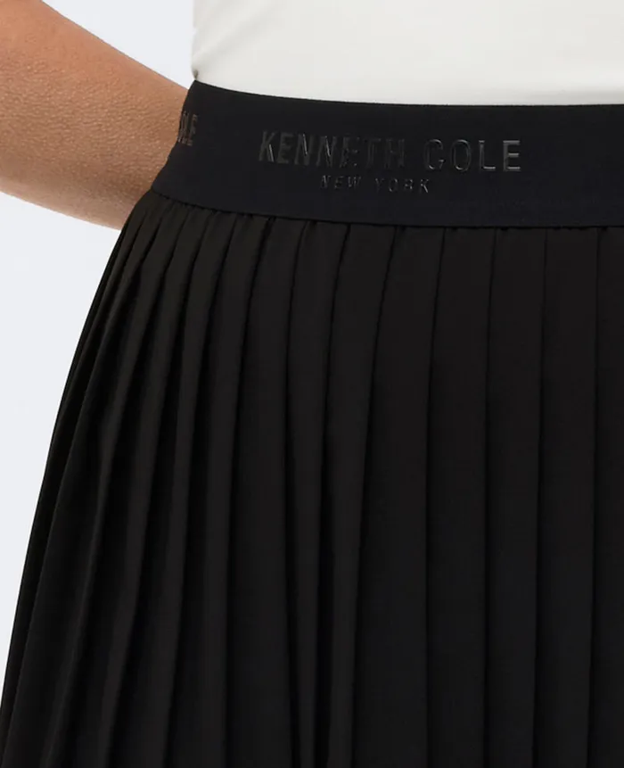 Kenneth Cole Dresses and Skirts Women Pull On Elastic Waistband Pleated Skort Black