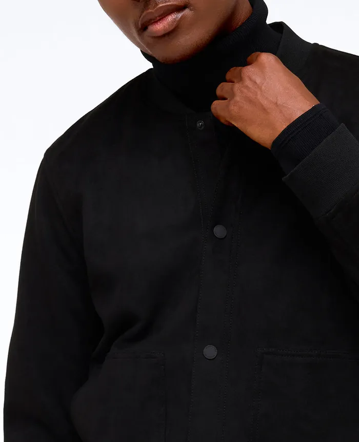 Kenneth Cole Jackets and Outerwear Men Bomber Collar Trucker Jacket Black