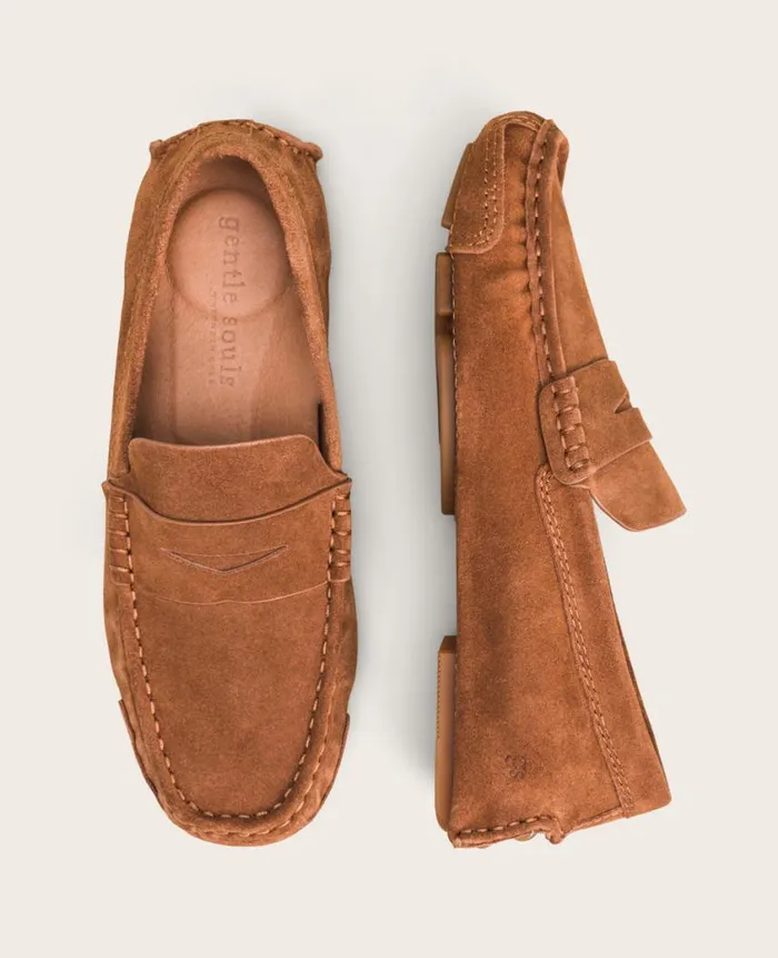 Kenneth Cole Loafers Men GENTLE SOULS 8211 Mateo Driver Penny Loafer Brown Kenneth Cole Loafers Men GENTLE SOULS 8211 Mateo Driver Penny Loafer Brown