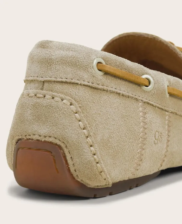 Kenneth Cole Loafers Men GENTLE SOULS 8211 Nyle Leather Driver Boat Shoe Beige
