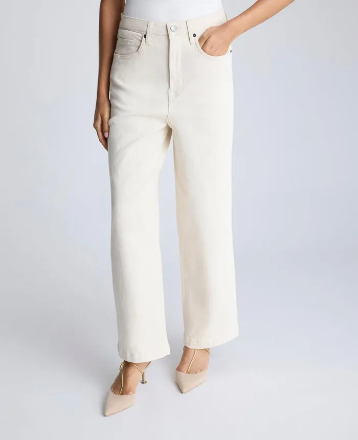 Kenneth Cole Matching Sets Women High Rise Barrel Leg Denim Jean Grey