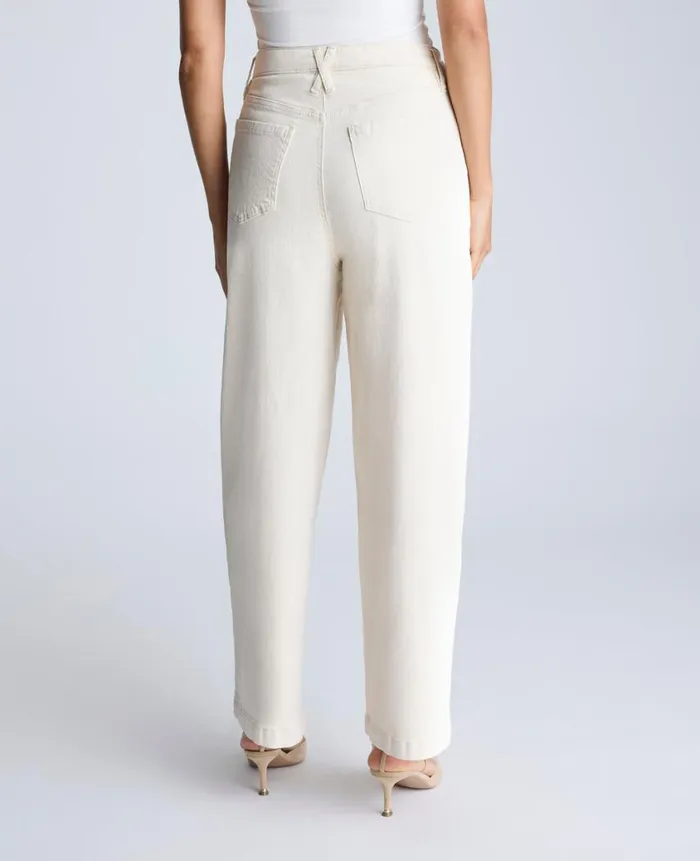 Kenneth Cole Matching Sets Women High Rise Barrel Leg Denim Jean Grey