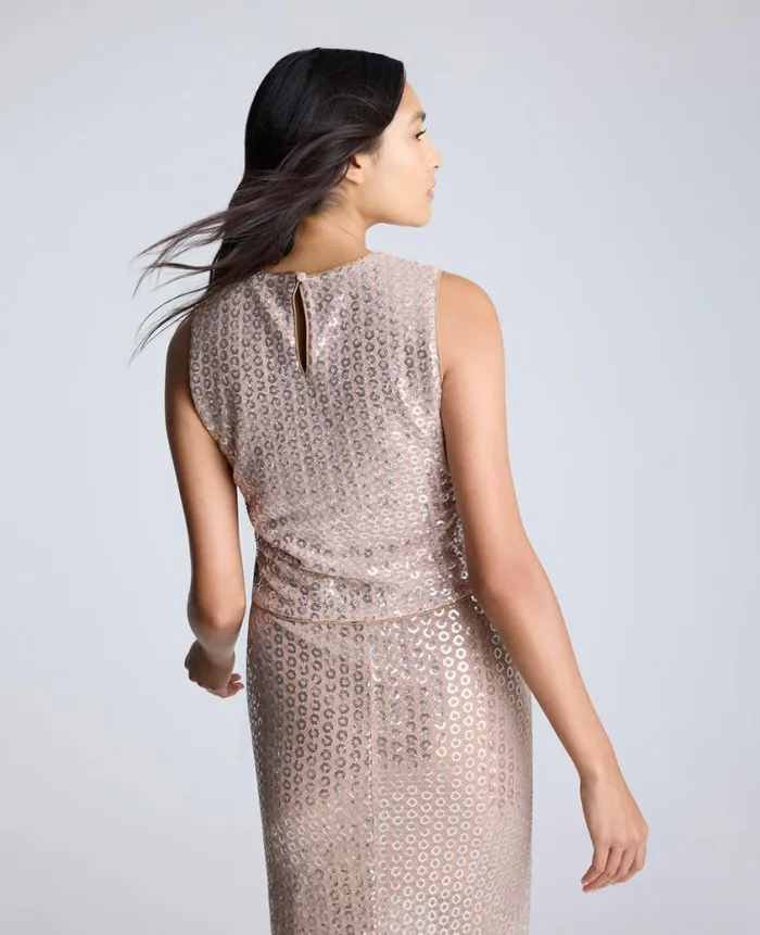 Kenneth Cole Matching Sets Women Sequin Crop Tank Metallic Kenneth Cole Matching Sets Women Sequin Crop Tank Metallic
