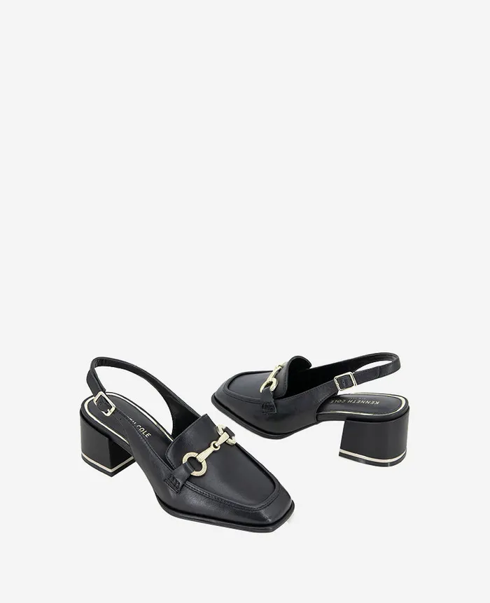 Kenneth Cole Pumps and Heels Women Elina Leather Slingback Loafer Black Kenneth Cole Pumps and Heels Women Elina Leather Slingback Loafer Black