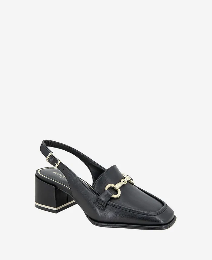 Kenneth Cole Pumps and Heels Women Elina Leather Slingback Loafer Black Kenneth Cole Pumps and Heels Women Elina Leather Slingback Loafer Black