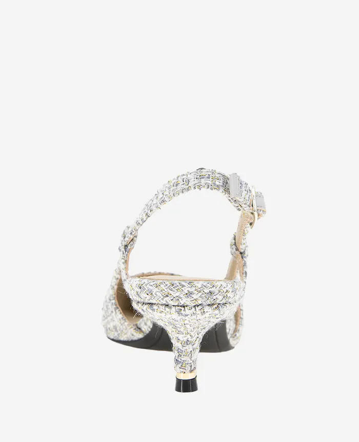 Kenneth Cole Pumps and Heels Women Martha Eyelet Slingback Kitten Heel White Kenneth Cole Pumps and Heels Women Martha Eyelet Slingback Kitten Heel White