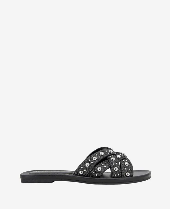 Kenneth Cole Sandals and Wedges Women Jula Flat Sandal Black