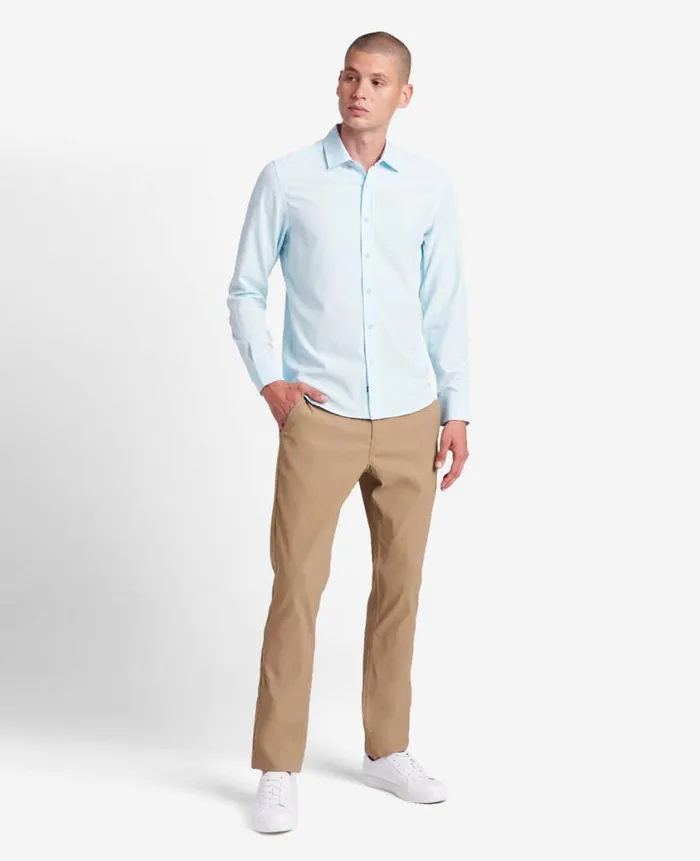 Kenneth Cole Shirts Men Performance Slim Fit Button Down Shirt Blue Kenneth Cole Shirts Men Performance Slim Fit Button Down Shirt Blue