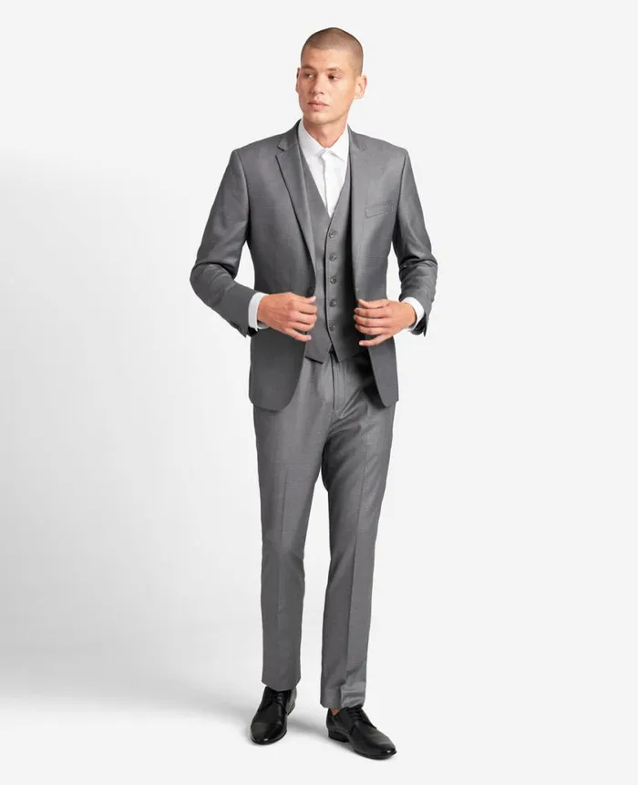 Kenneth Cole Suits and Suit Separates Men Ready Flex SlimFit Suit Separate Vest Grey