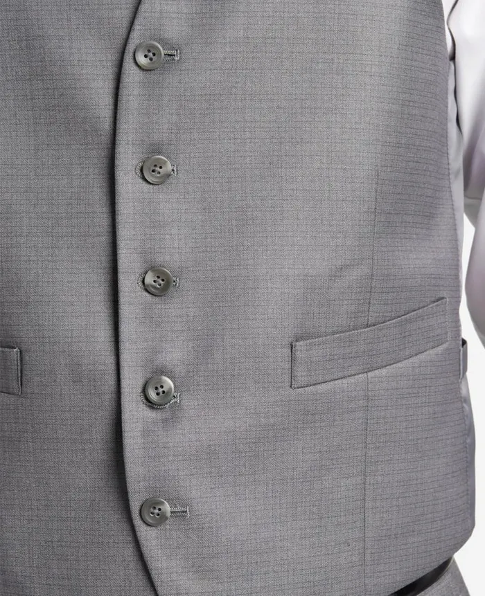 Kenneth Cole Suits and Suit Separates Men Ready Flex SlimFit Suit Separate Vest Grey