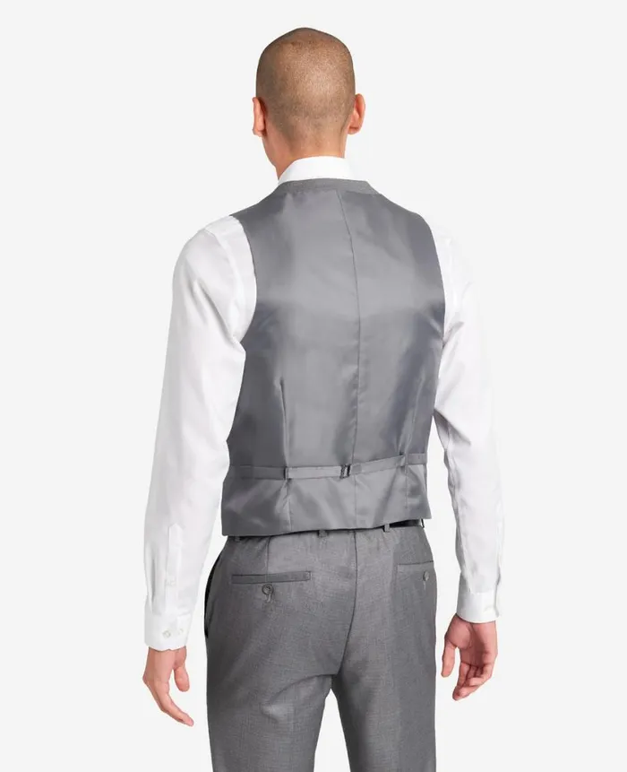Kenneth Cole Suits and Suit Separates Men Ready Flex SlimFit Suit Separate Vest Grey