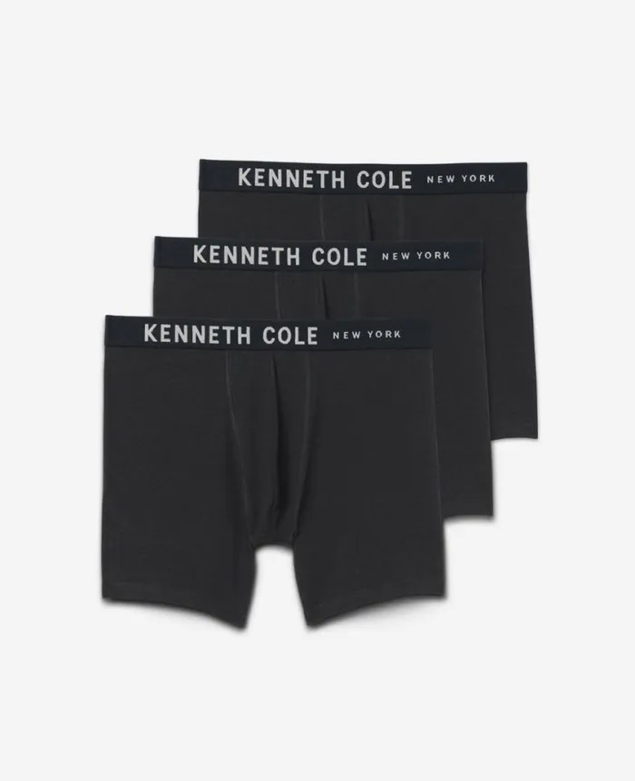 Kenneth Cole Underwear and Loungewear Men Cotton Modal Stretch Boxer Brief 3Pack Black Kenneth Cole Underwear and Loungewear Men Cotton Modal Stretch Boxer Brief 3Pack Black