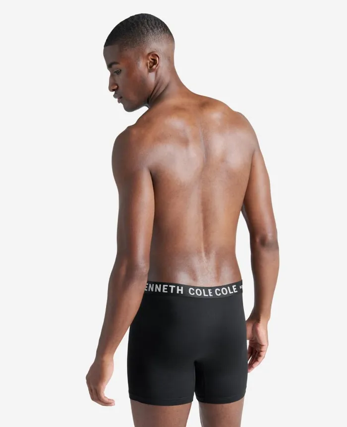 Kenneth Cole Underwear and Loungewear Men Micro Stretch Boxer Briefs 3Pack Black Kenneth Cole Underwear and Loungewear Men Micro Stretch Boxer Briefs 3Pack Black