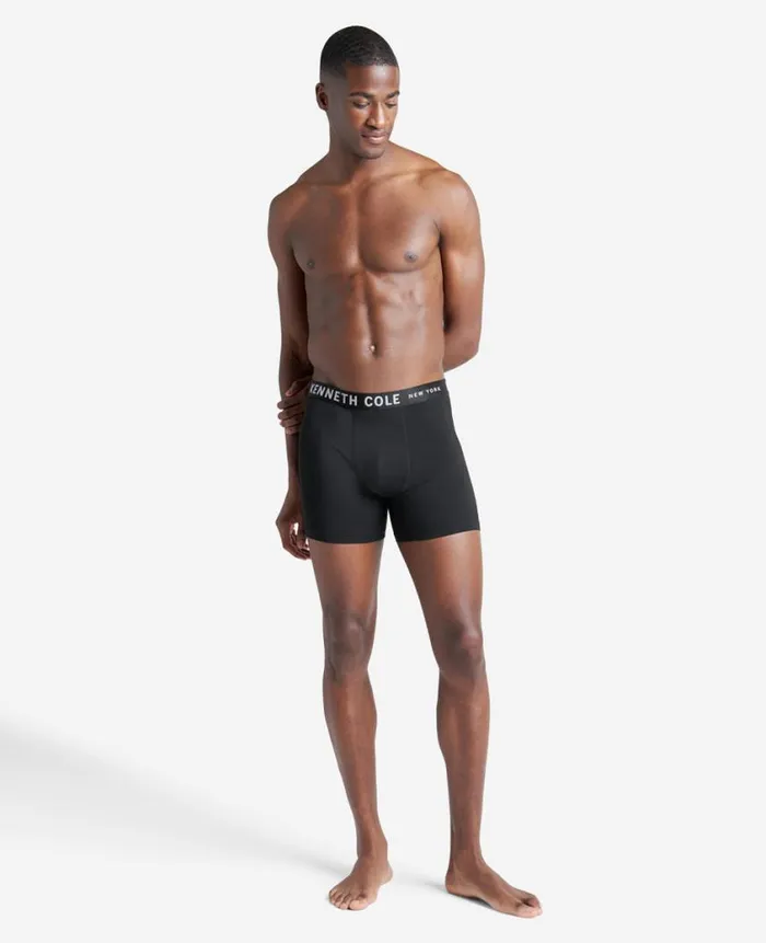 Kenneth Cole Underwear and Loungewear Men Micro Stretch Boxer Briefs 3Pack Black Kenneth Cole Underwear and Loungewear Men Micro Stretch Boxer Briefs 3Pack Black