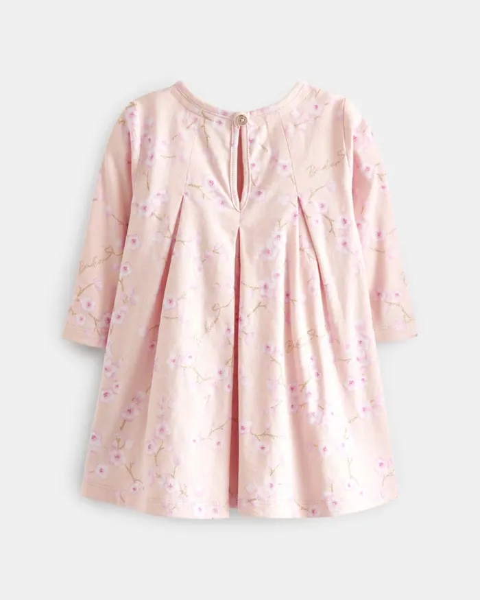Kids ABIGAAL 8211 Long Sleeve Floral Print Jersey Dress Pink Ted Baker Dresses Kids ABIGAAL 8211 Long Sleeve Floral Print Jersey Dress Pink Ted Baker Dresses