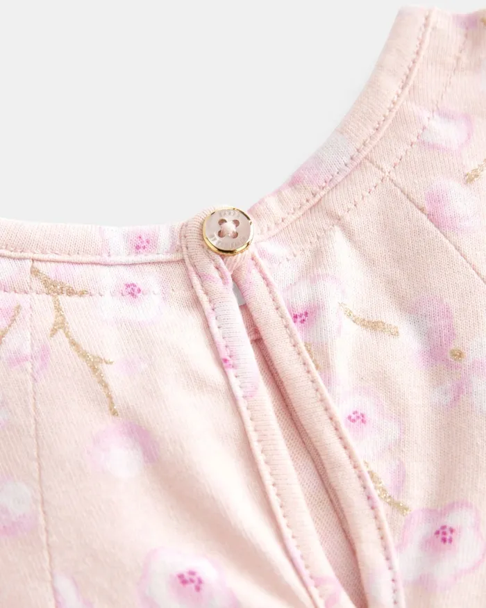 Kids ABIGAAL 8211 Long Sleeve Floral Print Jersey Dress Pink Ted Baker Dresses Kids ABIGAAL 8211 Long Sleeve Floral Print Jersey Dress Pink Ted Baker Dresses