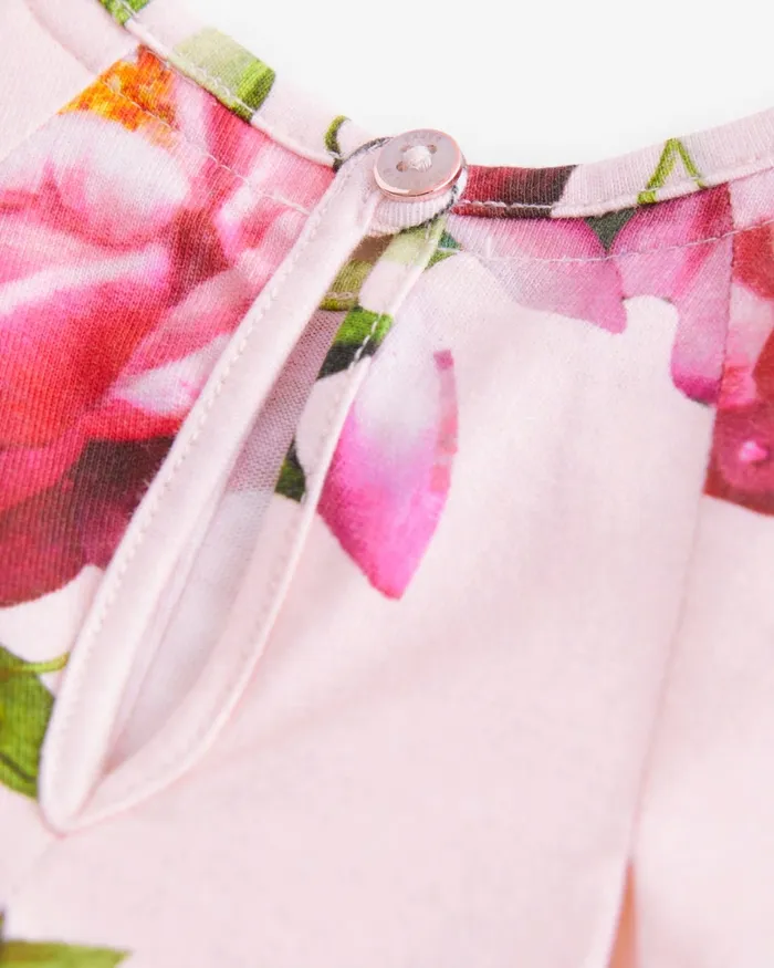 Kids ANINAA 8211 Floral Bow Detail ALine Jersey Dress Pink Ted Baker Dresses Kids ANINAA 8211 Floral Bow Detail ALine Jersey Dress Pink Ted Baker Dresses