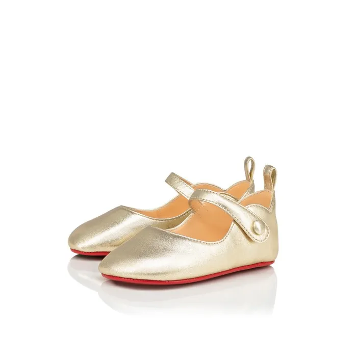 Kids Baby Love Chick Ballerinas 8211 Nappa Leather 8211 Platine 8211 Baby Christian Louboutin Girls