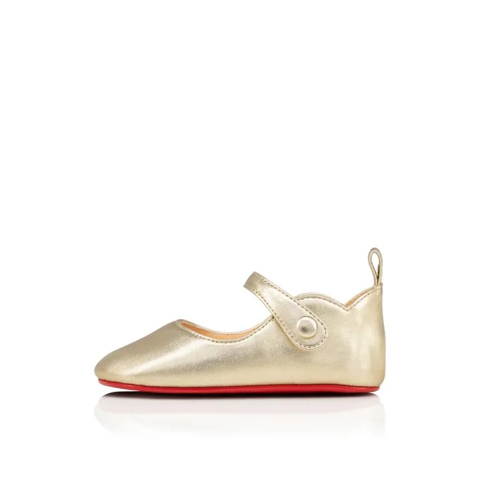 Kids Baby Love Chick Ballerinas 8211 Nappa Leather 8211 Platine 8211 Baby Christian Louboutin Girls
