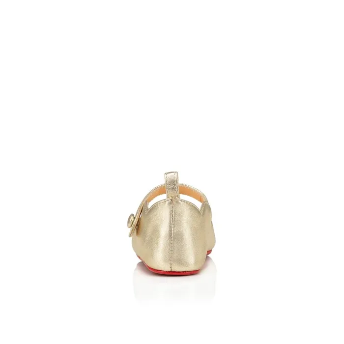 Kids Baby Love Chick Ballerinas 8211 Nappa Leather 8211 Platine 8211 Baby Christian Louboutin Girls