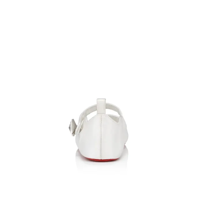 Kids Baby Love Chick Strass Ballerinas 8211 Crepe Satin And Strass 8211 Bianco 8211 Baby Christian Louboutin Girls