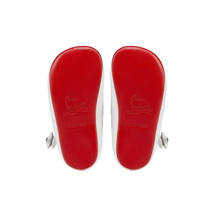 Kids Baby Love Chick Strass Ballerinas 8211 Crepe Satin And Strass 8211 Bianco 8211 Baby Christian Louboutin Girls