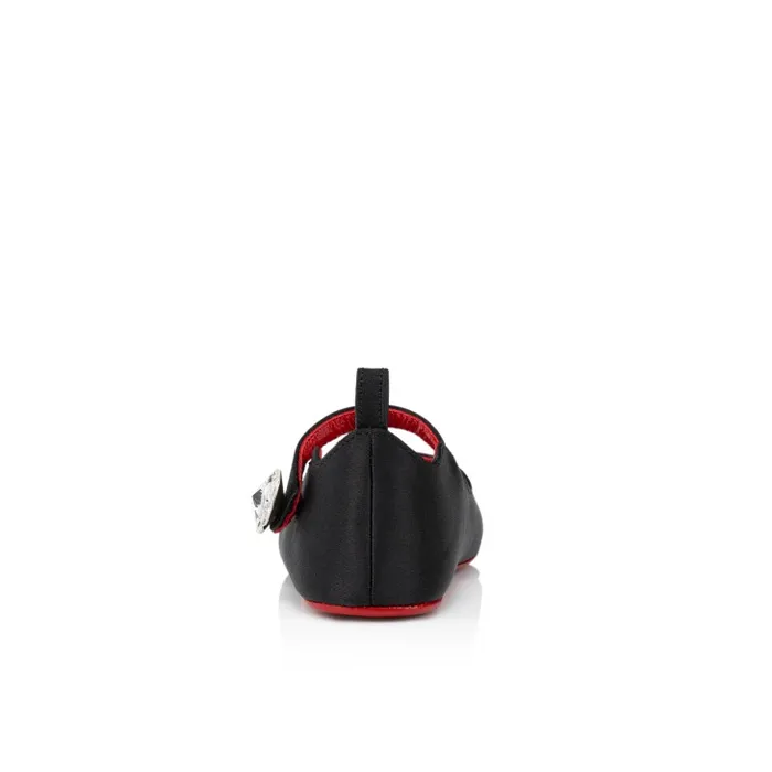 Kids Baby Love Chick Strass Ballerinas 8211 Crepe Satin And Strass 8211 Black 8211 Baby Christian Louboutin Girls