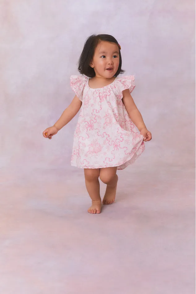 Kids Baby LoveShackFancy Baby Lou Dress Bubblegum Blast