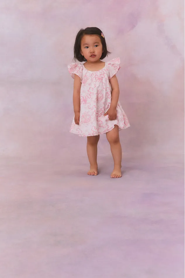 Kids Baby LoveShackFancy Baby Lou Dress Bubblegum Blast