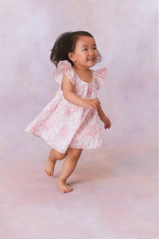 Kids Baby LoveShackFancy Baby Lou Dress Bubblegum Blast