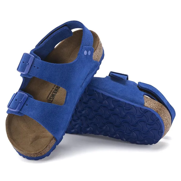 Kids Birkenstock BackAnkleStrap Milano Hl Suede Ultra Blue